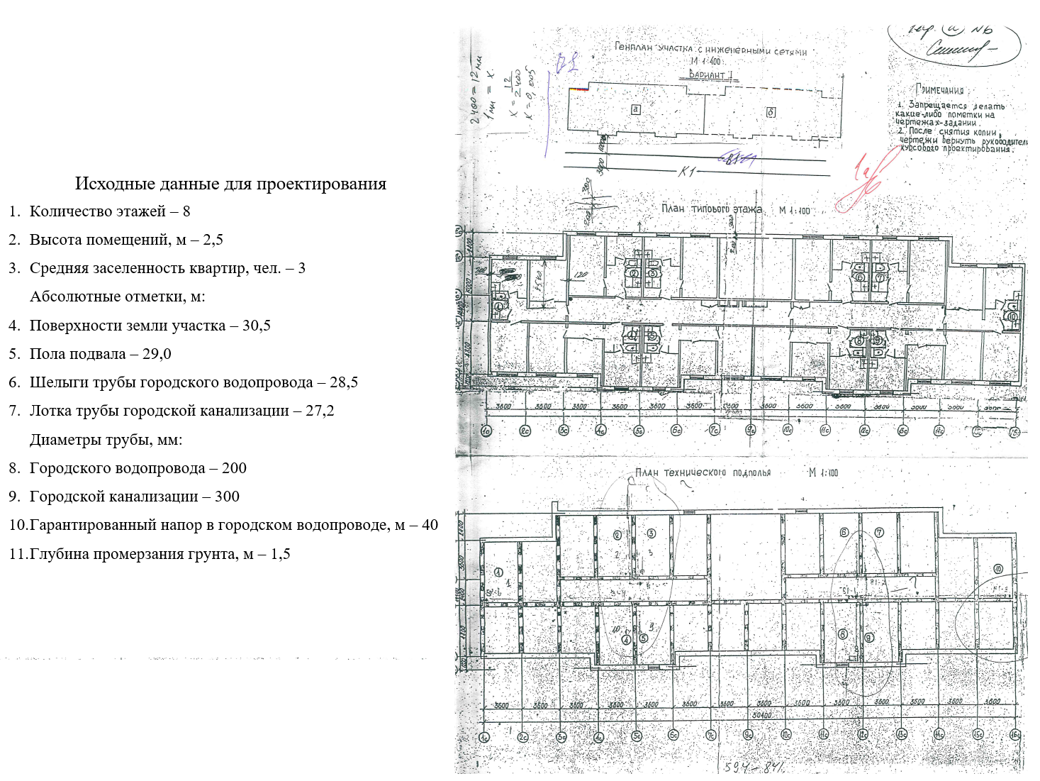 Задание №1.Инженерное оборудование зданий